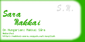 sara makkai business card